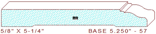 Baseboard 5-1/4" - 57 Baseboard 5-1/4" - 57