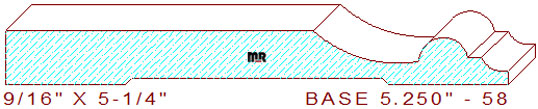 Baseboard 5-1/4" - 58 Baseboard 5-1/4" - 58