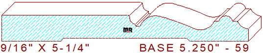 Baseboard 5-1/4" - 59 Baseboard 5-1/4" - 59