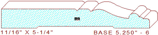 Baseboard 5-1/4" - 6 Baseboard 5-1/4" - 6