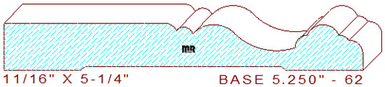 Baseboard 5-1/4" - 62