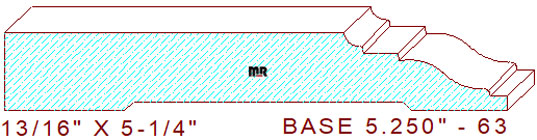 Baseboard 5-1/4" - 63 Baseboard 5-1/4" - 63