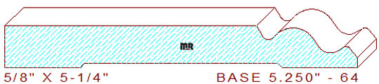Baseboard 5-1/4" - 64 Baseboard 5-1/4" - 64
