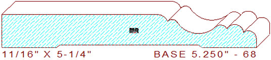 Baseboard 5-1/4" - 68 Baseboard 5-1/4" - 68