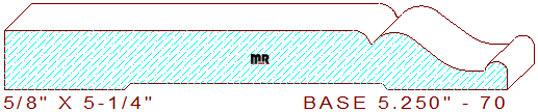 Baseboard 5-1/4" - 70 Baseboard 5-1/4" - 70
