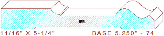 Baseboard 5-1/4" - 74 Baseboard 5-1/4" - 74
