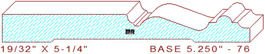 Baseboard 5-1/4" - 76