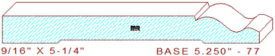 Baseboard 5-1/4" - 77 Baseboard 5-1/4" - 77