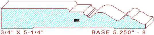 Baseboard 5-1/4" - 8