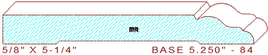 Baseboard 5-1/4" - 84 Baseboard 5-1/4" - 84