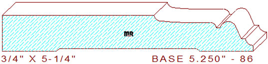 Baseboard 5-1/4" - 86 Baseboard 5-1/4" - 86