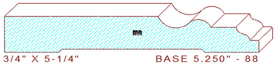 Baseboard 5-1/4" - 88 Baseboard 5-1/4" - 88