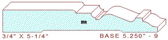 Baseboard 5-1/4" - 9 Baseboard 5-1/4" - 9