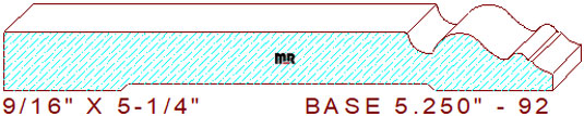 Baseboard 5-1/4" - 92