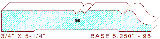 Baseboard 5-1/4" - 98 Baseboard 5-1/4" - 98