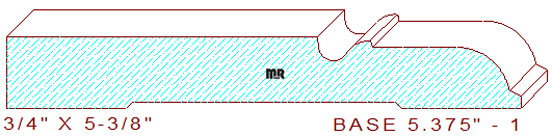 Baseboard 5-3/8" - 1 Baseboard 5-3/8" - 1