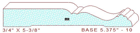Baseboard 5-3/8" - 10 Baseboard 5-3/8" - 10