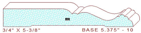 Baseboard 5-3/8" - 10