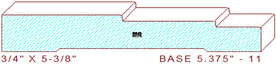 Baseboard 5-3/8" - 11 Baseboard 5-3/8" - 11