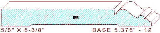 Baseboard 5-3/8" - 12 Baseboard 5-3/8" - 12