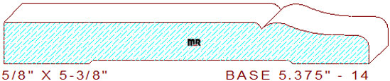 Baseboard 5-3/8" - 14 Baseboard 5-3/8" - 14