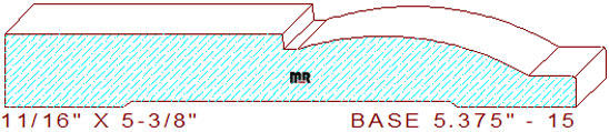 Baseboard 5-3/8" - 15 Baseboard 5-3/8" - 15