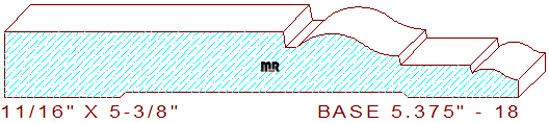 Baseboard 5-3/8" - 18 Baseboard 5-3/8" - 18