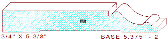 Baseboard 5-3/8" - 2 Baseboard 5-3/8" - 2