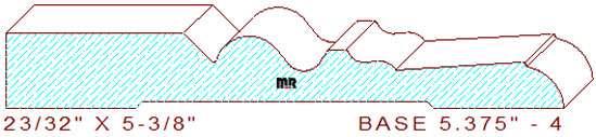 Baseboard 5-3/8" - 4 Baseboard 5-3/8" - 4