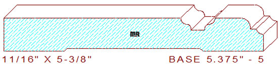 Baseboard 5-3/8" - 5 Baseboard 5-3/8" - 5