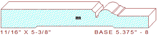Baseboard 5-3/8" - 8 Baseboard 5-3/8" - 8