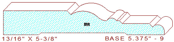 Baseboard 5-3/8" - 9