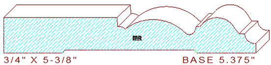 Baseboard 5-3/8" Baseboard 5-3/8"
