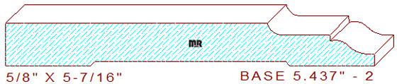 Baseboard 5-7/16" - 2 Baseboard 5-7/16" - 2