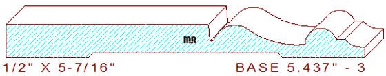 Baseboard 5-7/16" - 3 Baseboard 5-7/16" - 3