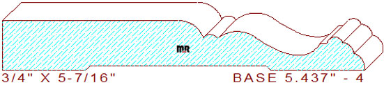 Baseboard 5-7/16" - 4 Baseboard 5-7/16" - 4