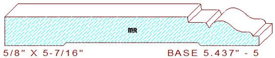 Baseboard 5-7/16" - 5 Baseboard 5-7/16" - 5