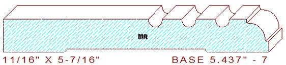 Baseboard 5-7/16" - 7 Baseboard 5-7/16" - 7