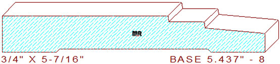 Baseboard 5-7/16" - 8