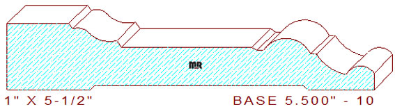 Baseboard 5-1/2" - 10 Baseboard 5-1/2" - 10