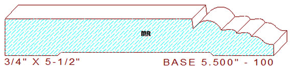 Baseboard 5-1/2" - 100 Baseboard 5-1/2" - 100