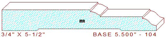 Baseboard 5-1/2" - 104 Baseboard 5-1/2" - 104