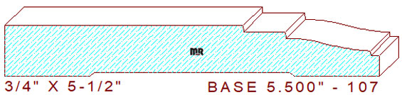Baseboard 5-1/2" - 107 Baseboard 5-1/2" - 107