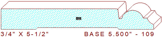 Baseboard 5-1/2" - 109 Baseboard 5-1/2" - 109