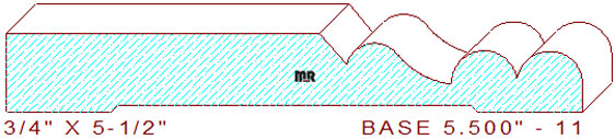 Baseboard 5-1/2" - 11 Baseboard 5-1/2" - 11