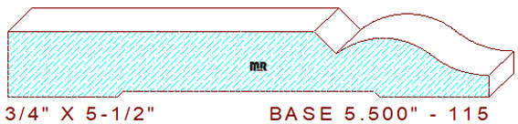 Baseboard 5-1/2" - 115 Baseboard 5-1/2" - 115