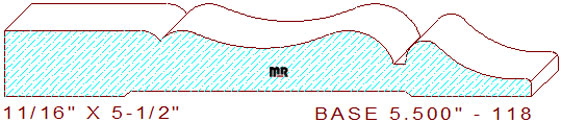 Baseboard 5-1/2" - 118 Baseboard 5-1/2" - 118