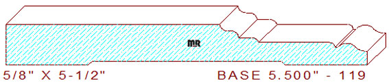 Baseboard 5-1/2" - 119 Baseboard 5-1/2" - 119