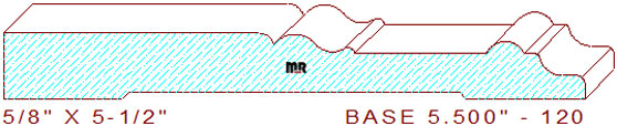 Baseboard 5-1/2" - 120 Baseboard 5-1/2" - 120