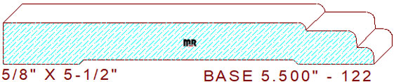 Baseboard 5-1/2" - 122 Baseboard 5-1/2" - 122